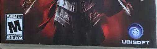 Assassin's Creed II, the ESRB box on its front