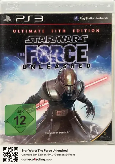 Star Wars: The Force Unleashed PlayStation 3, Germany box front