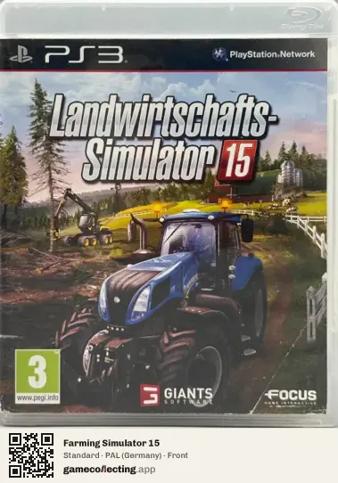 Farming Simulator 15 PlayStation 3, Germany box front