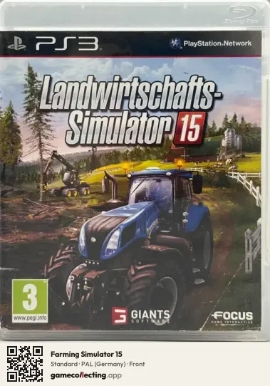 Farming Simulator 15 PlayStation 3, Germany box front