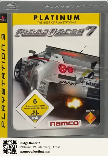 Ridge Racer 7 PlayStation 3, Germany box front