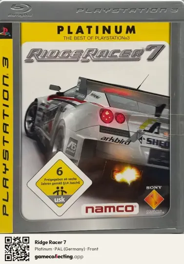 Ridge Racer 7 PlayStation 3, Germany box front