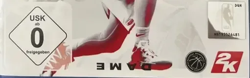 NBA 2K21, the USK square on its front