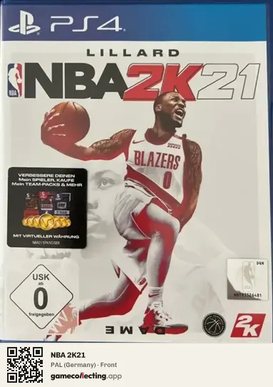 NBA 2K21 PlayStation 4, Germany box front