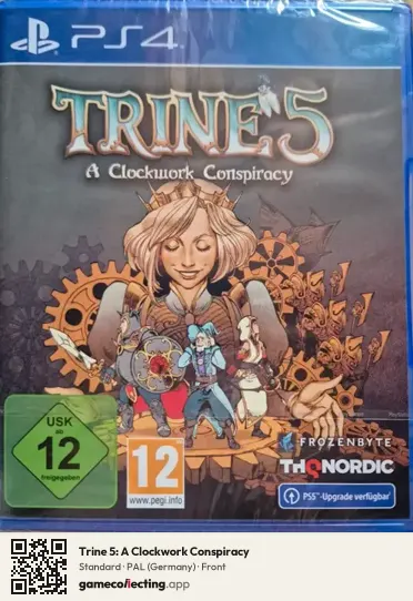 Trine 5: A Clockwork Conspiracy PlayStation 4, Germany box front