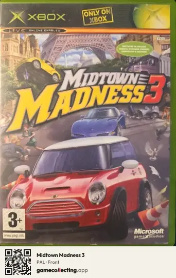 Midtown Madness 3 Xbox, PAL box front