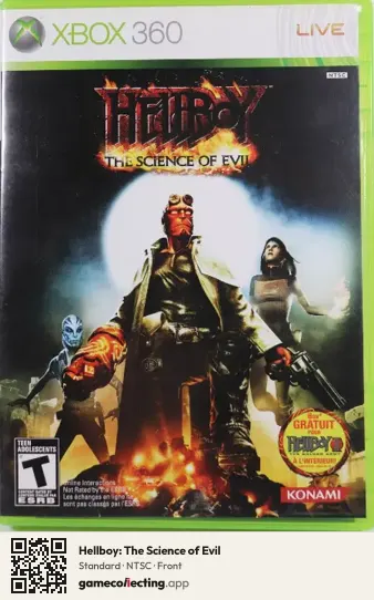Hellboy: The Science of Evil Xbox 360, NTSC box front