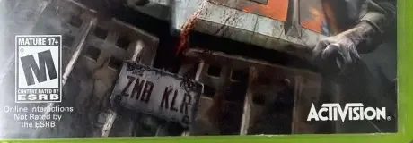 Blood Drive, the ESRB box on its front