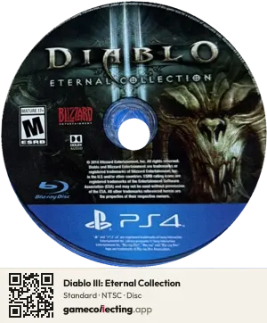 Diablo III: Eternal Collection PlayStation 4, NTSC disc