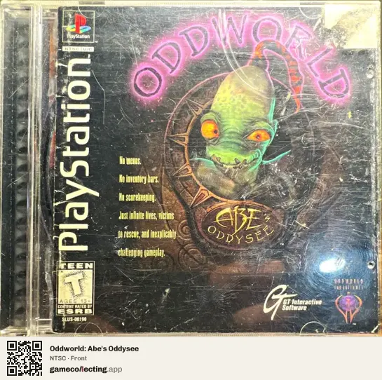 Oddworld: Abe's Oddysee PlayStation, NTSC box front