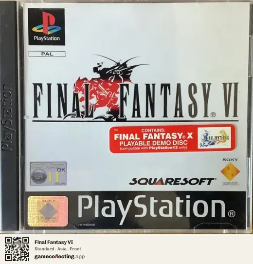 Final Fantasy VI PlayStation, Asia box front
