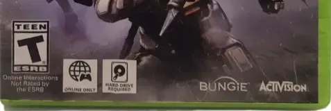 Destiny, the ESRB box on its front