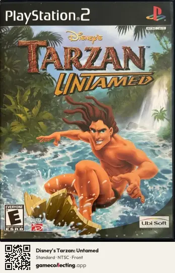 Disney's Tarzan: Untamed PlayStation 2, NTSC box front