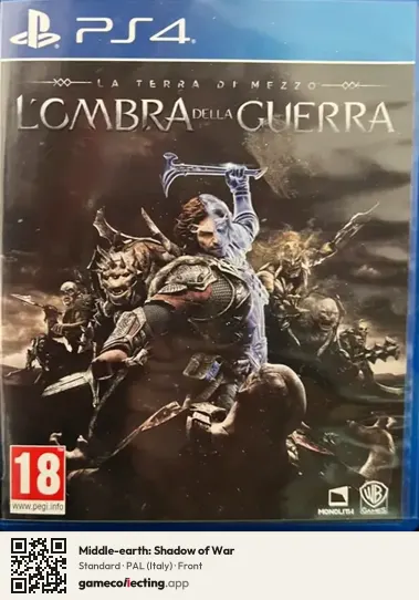 Middle-earth: Shadow of War PlayStation 4, Italy box front