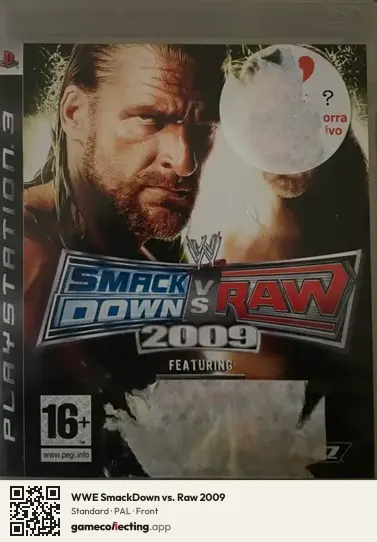 WWE SmackDown vs. Raw 2009 PlayStation 3, PAL box front
