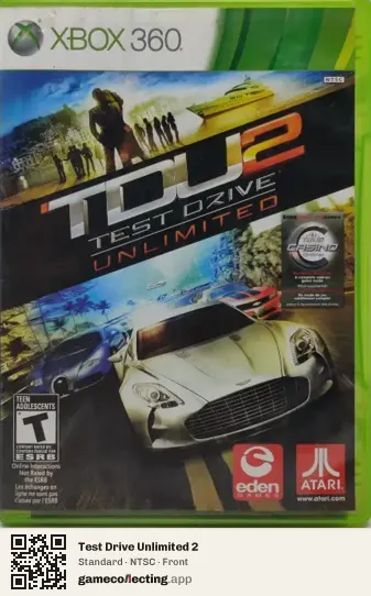 Test Drive Unlimited 2 Xbox 360, NTSC box front