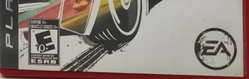 Burnout Paradise, the ESRB box on its front