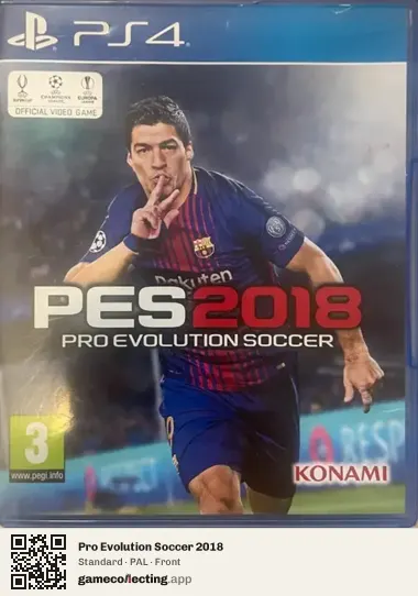 Pro Evolution Soccer 2018 PlayStation 4, PAL box front