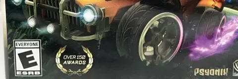 Rocket League, the ESRB box on its front