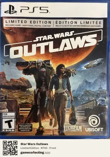 Star Wars Outlaws PlayStation 5, NTSC box front