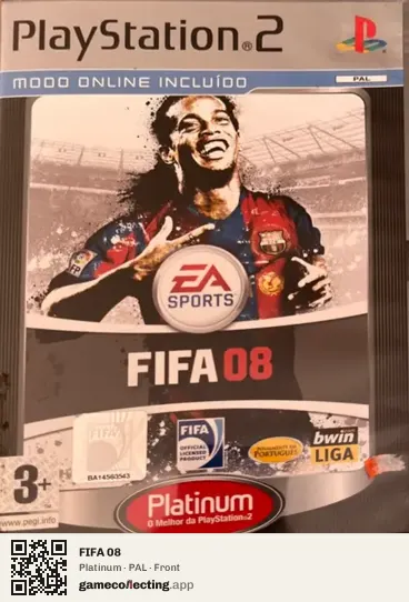 FIFA 08 PlayStation 2, PAL box front