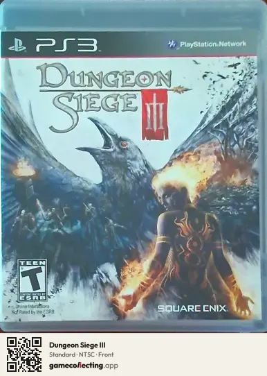 Dungeon Siege III PlayStation 3, NTSC box front