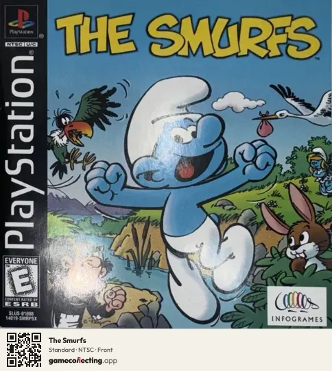 The Smurfs PlayStation, NTSC box front