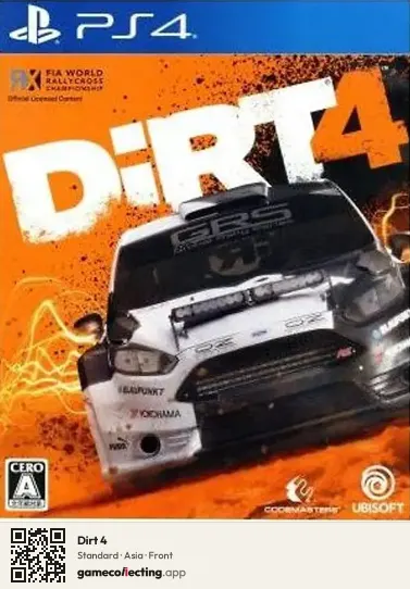 Dirt 4 PlayStation 4, Asia box front