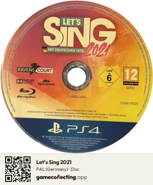 Let's Sing 2021 PlayStation 4, PAL disc