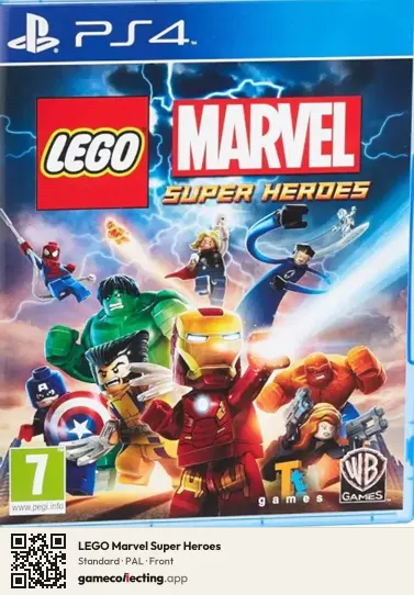 LEGO Marvel Super Heroes PlayStation 4, PAL box front