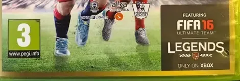 FIFA 16, the PEGI square on its front
