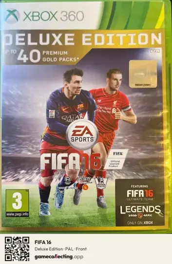 FIFA 16 Xbox 360, PAL box front