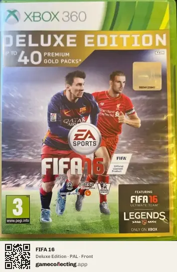FIFA 16 Xbox 360, PAL box front
