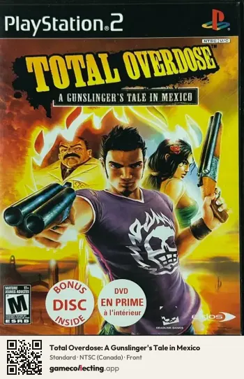 Total Overdose: A Gunslinger's Tale in Mexico PlayStation 2, Canada box front