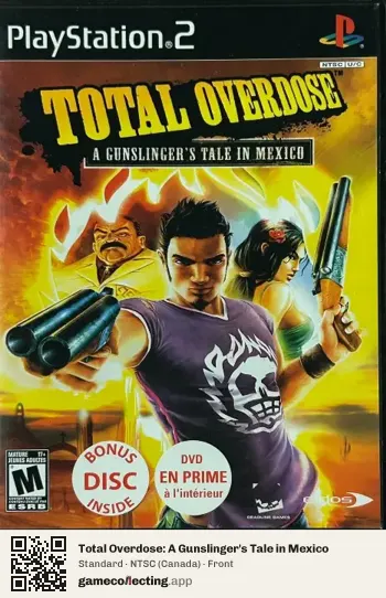 Total Overdose: A Gunslinger's Tale in Mexico PlayStation 2, Canada box front