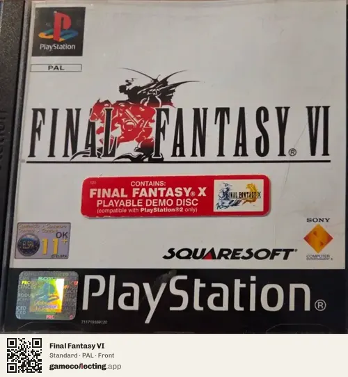 Final Fantasy VI PlayStation, PAL box front