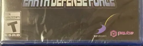 Earth Defense Force 5, the ESRB box on its front