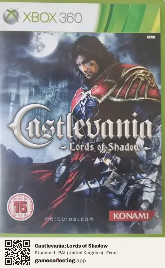 Castlevania: Lords of Shadow Xbox 360, United Kingdom box front