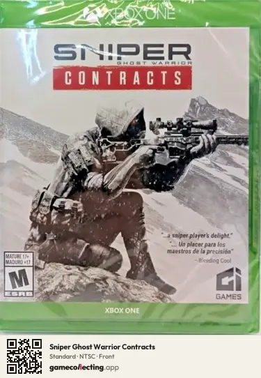 Sniper Ghost Warrior Contracts Xbox One, NTSC box front