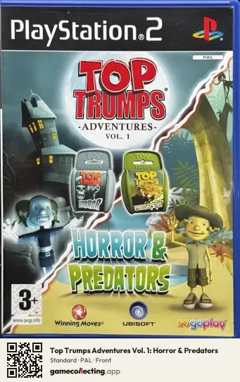 Top Trumps Adventures Vol. 1: Horror & Predators PlayStation 2, PAL box front