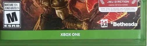 Doom Eternal, the ESRB box on its front