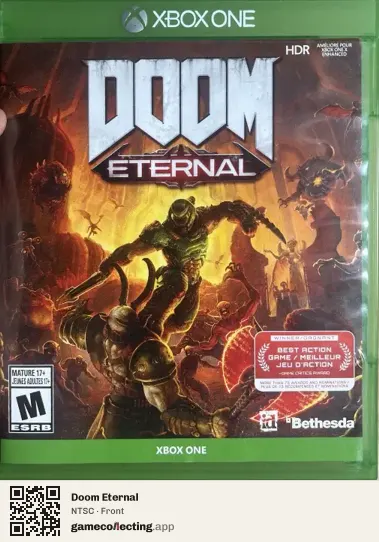 Doom Eternal Xbox One, NTSC box front