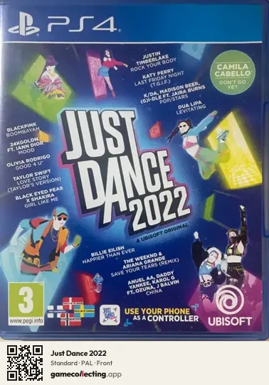 Just Dance 2022 PlayStation 4, PAL box front
