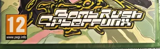 Bomb Rush Cyberfunk, the PEGI square on its front