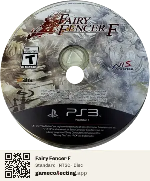 Fairy Fencer F PlayStation 3, NTSC disc
