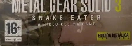 Metal Gear Solid 3: Snake Eater, the PEGI square on its front