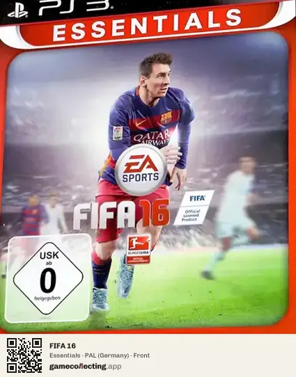 FIFA 16 PlayStation 3, Germany box front