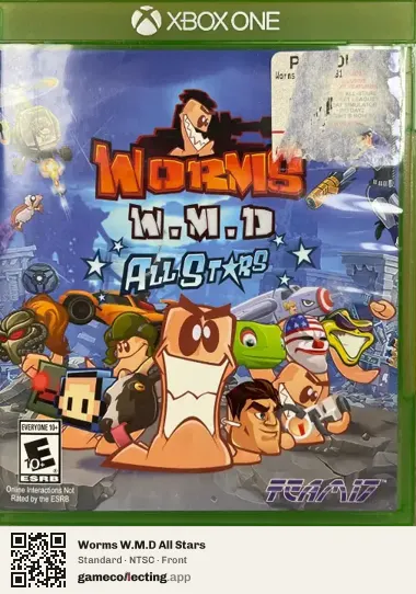 Worms W.M.D All Stars Xbox One, NTSC box front