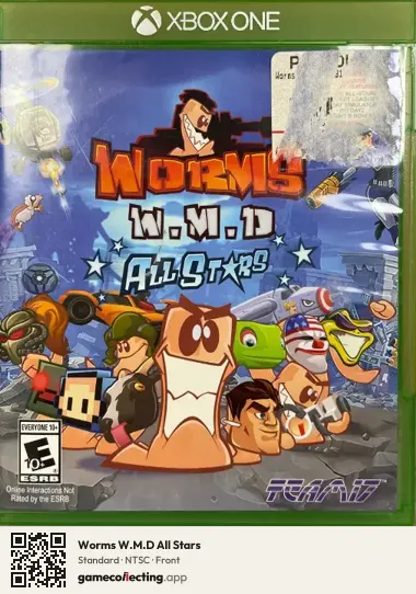 Worms W.M.D All Stars Xbox One, NTSC box front