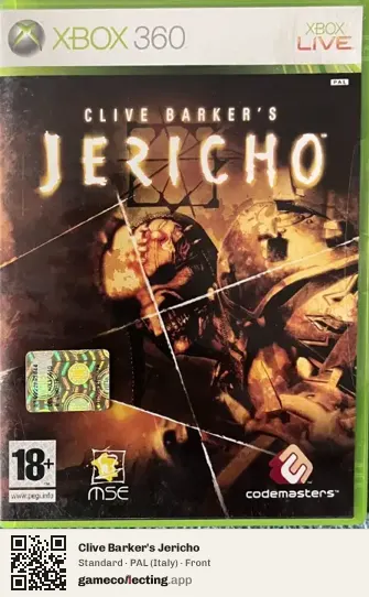 Clive Barker's Jericho Xbox 360, Italy box front
